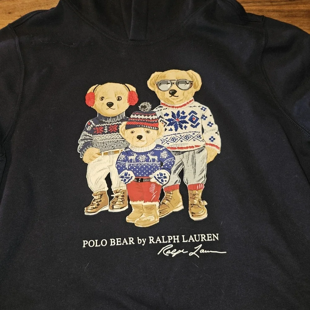 Ralph Lauren Bear Sweatshirt. Big Boy Sz 16. Preppy. Old Money.
